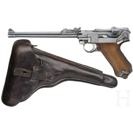 Lange Pistole 08, DWM, 1917/1920, mit Tasche, Weimar, Marine
