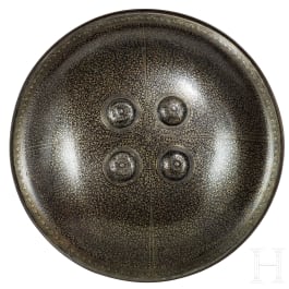 A large North Indian shield (sipar) with lacquered decor, 19th century