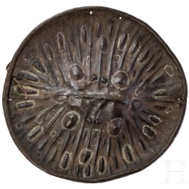 An Ethiopian leather shield, Oromo, circa 1900