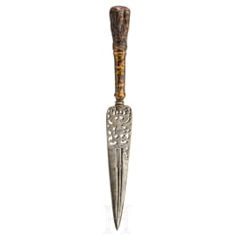 A large Ligurian dagger with tortoise-shell handle, late 18th century