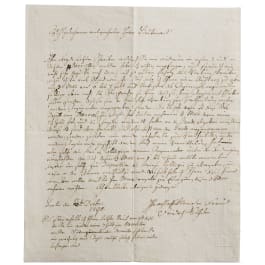 König Friedrich Wilhelm III. (1770 - 1840) - eigenhändiger und signierter Brief als Kronprinz, Oberst und Chef des IR 18 vom "17ten Decbr. 1790"