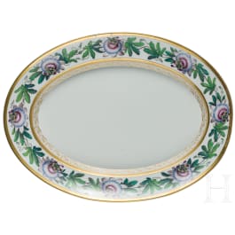 King Friedrich Wilhelm IV (1795 - 1861) - a KPM platter from the dinner service with the passion flower, circa 1850