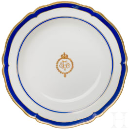 King Wilhelm I - a large KPM plate from one of the king's dinner services