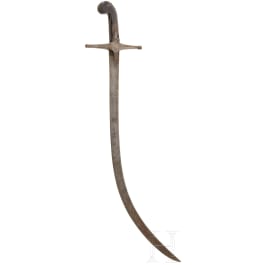A Mamluk-hilted sabre with a Persian shamshir blade, circa 1830