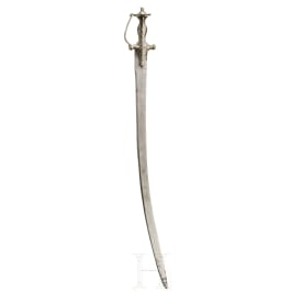 A silver-damascened Indian tulwar, circa 1800