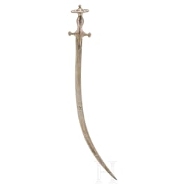 A silver-platted Indian tulwar, 19th century