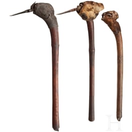 Three Indonesian(?) axes, ca. 1900