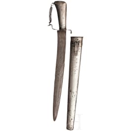 A Javanese silver mounted Pedang, circa 1900
