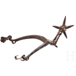An elegant German wheeled spur, 17th century
