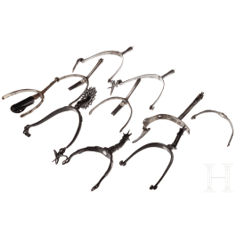 A small collection of spurs, 17th to 20th century