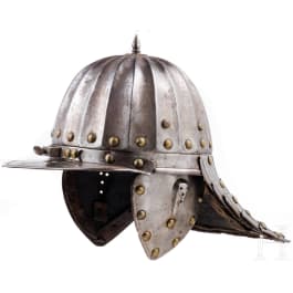 A Polish lobster-tailed pot helmet (zisch&auml;gge), circa 1650