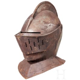 A close helmet, collector's replica in the style of the 17th century