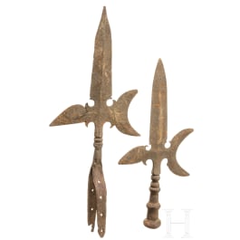Two German halberd blades, circa 1700