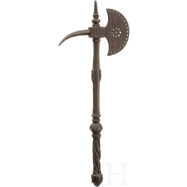 A cast iron battle axe, historicism in the style of the 16th century