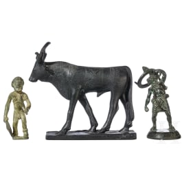 Drei antikisierende Bronzefiguren