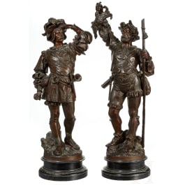 Ein Paar Landsknechtsfiguren, deutsch, Ende 19. Jhdt.