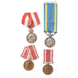 Four Scandinavian medals, 19th/20th century