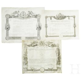 Drei königliche Urkunden, 1818 - 1819