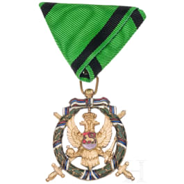 Medaille der grünen Truppen oder "Orden der Freiheit Montenegros", um 1920