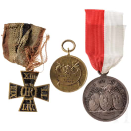 Drei Auszeichnungen der Kriege 1793 - 1815