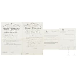 Duchy of Saxe-Coburg and Gotha - documents for the master uniform tailor Albert Russe in Berlin