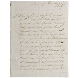 Alexandre Louis Robert de Girardin - an autograph, dated 8.11.1806