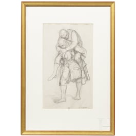 Alexander von Kotzebue - Zeichnung "Kameraden", München, 19. Jhdt.