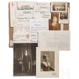 Prinz Alfons von Bayern (1862-1933) – vier eigenhändige Briefe 1892-1915 sowie drei Fotos des Prinzen Joseph Clemens
