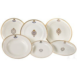 Kaiser Wilhelm II – six pieces from the dining service of the imperial yacht Hohenzollern