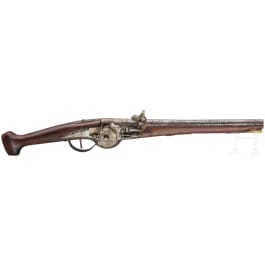 A wheellock pistol, collector's replica in the style of the 17th century