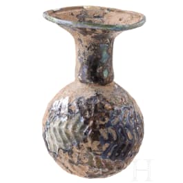 A mouth-blown glass sprinkler, Roman Levant, 3rd century A.D.