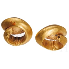 Two South East European lockenrings, mid-Bronze Age, 16th - 15th century B.C.