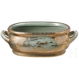 A large Chinese bowl with chinoiserie decor, 2nd half of the 20th century