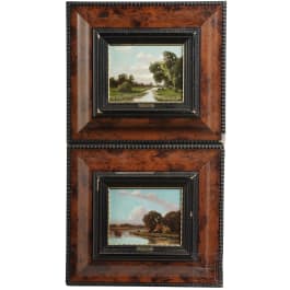 Josef Mühlbeck - two landscapes, Munich, early 20th century