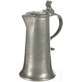 A large pewter jug, Munich, dated 1700