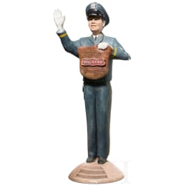 A large vintage advertising character of a "Big Star Jeans" policeman