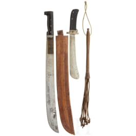 Two edged weapons and a whip, 20th century