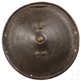 An Abyssinian leather shield (Zebu - Bos indicus), late 19th century