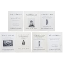 Sieben Kataloge der Galerie Fischer, Waffenauktionen, 1965 - 1972