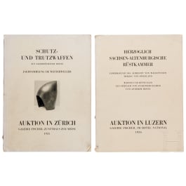 Zwei Auktionskataloge der Galerie Fischer, Sammlung de Westerweller und Sachsen-Altenburgische Rüstkammer, 1935/36
