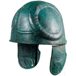 A bronze helmet with ram's horns, northern Black Sea area, 4th century B.C.
