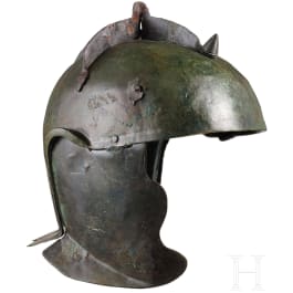 A Roman bronze helmet of the Niederbieber type, 3rd century A.D.