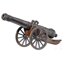 A German bronze model cannon, mid-17th century