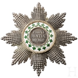 Hausorden der Rautenkrone - Bruststern zum Großkreuz, um 1850