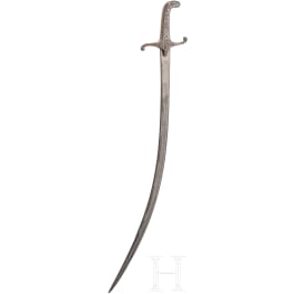 Silbermontierter Shamshir, osmanisch, um 1830