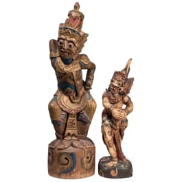 Zwei Krisst&auml;nder, Indonesien, um 1900