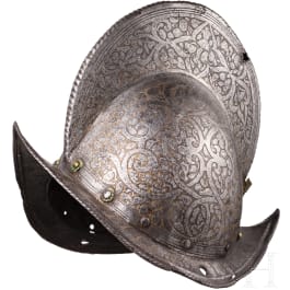 Ge&auml;tzter und vergoldeter Prunkmorion, Mailand, um 1590
