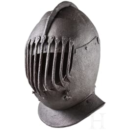 Helm f&uuml;r das Gioco del Ponte, Italien, Ende 16. Jhdt.