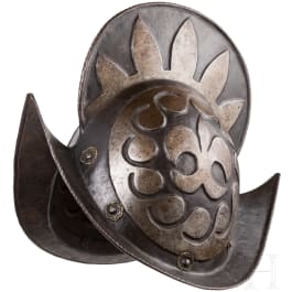 Schwarz-wei&szlig;er Morion, norddeutsch, um 1600