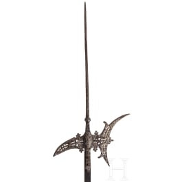 Helmbarte mit durchbrochen gearbeitetem Blatt, Italien, um 1600